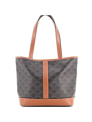 Céline Cabas Tote Triomphe Coated Canvas Small (view 1)