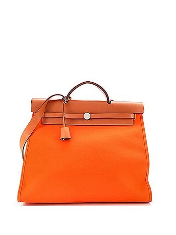 Hermès Herbag Zip Leather and Toile 39 (view 1)