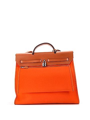 Hermès Herbag Zip Leather and Toile 39 (view 2)