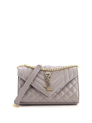 Saint Laurent Classic Monogram Envelope Satchel Mixed Matelasse Leather Small (view 1)