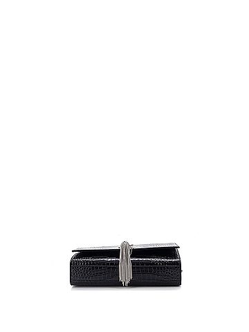 Saint Laurent Classic Monogram Tassel Crossbody Bag Crocodile Embossed Leather Medium (view 2)