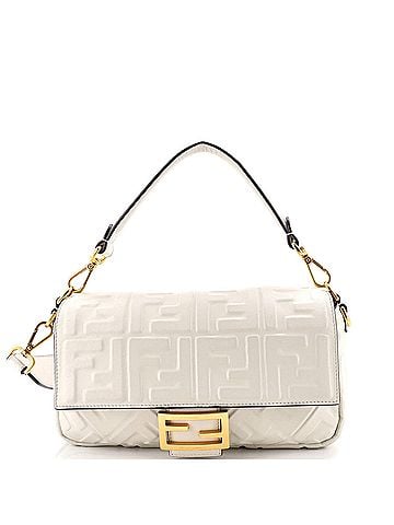 Fendi Baguette NM Bag Zucca Embossed Leather Medium (view 1)