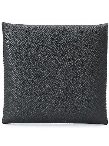 Hermès HERMES Bastia Veau Epsom Leather Wallet/Coin Purse Mini Wallet Black (view 2)