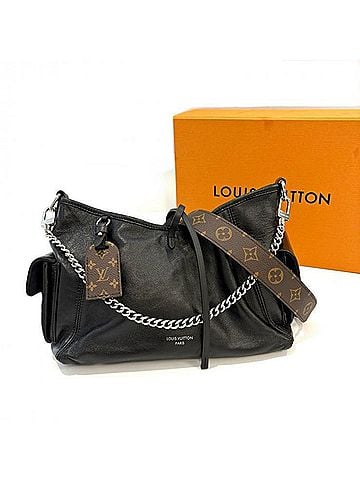 Louis Vuitton LOUIS VUITTON Carryall Cargo Vibe PM Lambskin Leather Noir Shoulder Bag with Strap (view 1)