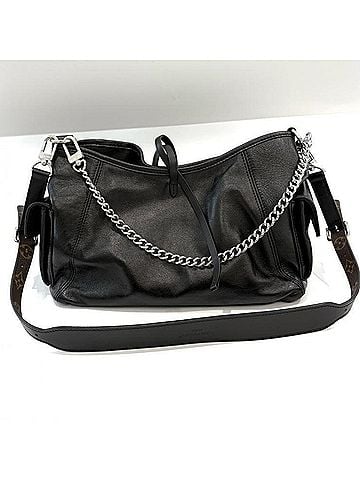 Louis Vuitton LOUIS VUITTON Carryall Cargo Vibe PM Lambskin Leather Noir Shoulder Bag with Strap (view 2)