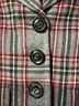 Talbots 70% Wool 30% Nylon 100% Polyester Plaid Black Gray Red Blazer Size 8 - photo 5