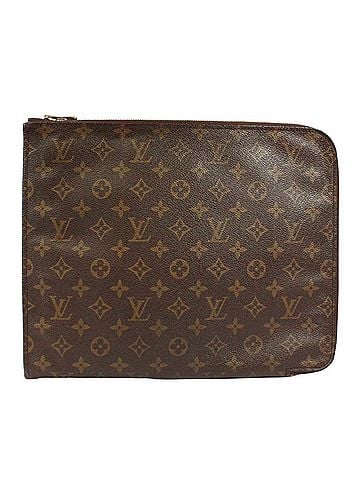 Louis Vuitton LOUIS VUITTON Louis Vuitton Pochette Document M53456 Clutch Bag Monogram Canvas Brown Men's (view 1)
