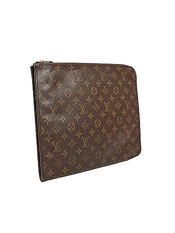 Louis Vuitton LOUIS VUITTON Louis Vuitton Pochette Document M53456 Clutch Bag Monogram Canvas Brown Men's (view 2)