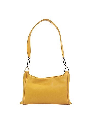 Loewe LOEWE Anagram One-Shoulder Bag, Leather, Yellow, Women's (view 1)