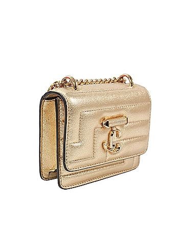 Jimmy Choo JIMMY CHOO Varenne Avenue Quad Chain Shoulder Bag, Leather, Gold, Women's (view 2)