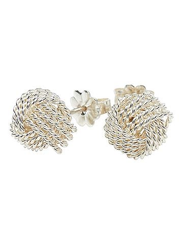 Tiffany & Co. Tiffany &amp; Co. Somerset Twist Knot Stud Earrings, SV925 Silver, Women's. (view 1)