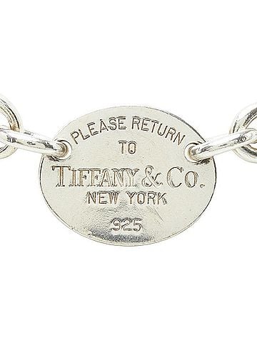 Tiffany & Co. Tiffany &amp; Co. Return to Oval Tag Choker Chain Necklace, SV925 Silver, Women's. (view 2)