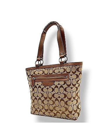 Coach Coach Penelope Signature Tote Bag Handbag Canvas Leather Beige Brown Silver Hardware Women's F14693 S31 (view 1)