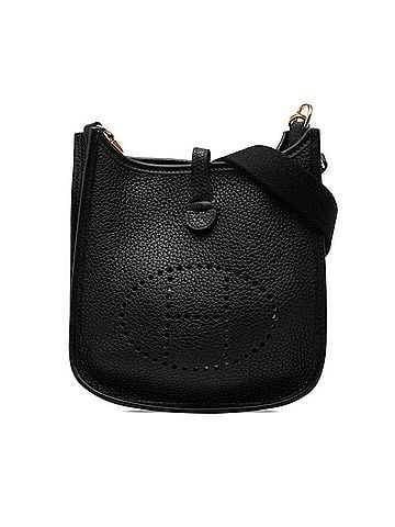 Hermès Hermes Evelyne TPM Amazon Crossbody Shoulder Bag, Y Stamp, 2020 Model, Black with Gold Hardware, Taurillon Clemence Leather, Women's. (view 1)