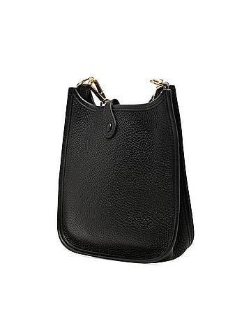 Hermès Hermes Evelyne TPM Amazon Crossbody Shoulder Bag, Y Stamp, 2020 Model, Black with Gold Hardware, Taurillon Clemence Leather, Women's. (view 2)