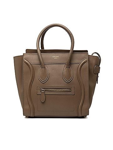 Céline Celine Luggage Micro Handbag, Beige Leather, Women's. (view 1)