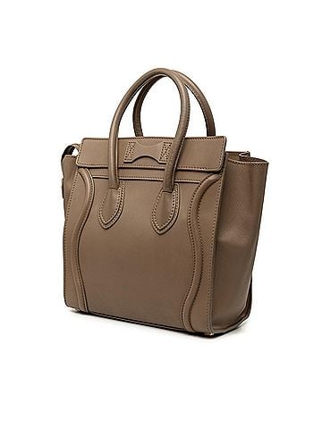 Céline Celine Luggage Micro Handbag, Beige Leather, Women's. (view 2)