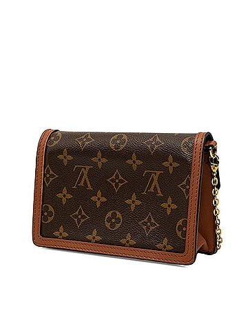 Louis Vuitton Louis Vuitton Monogram Reverse Portefeuille Dauphine Crossbody Chain Shoulder Bag M68746 Brown Leather Women's LOUIS VUITTON (view 2)