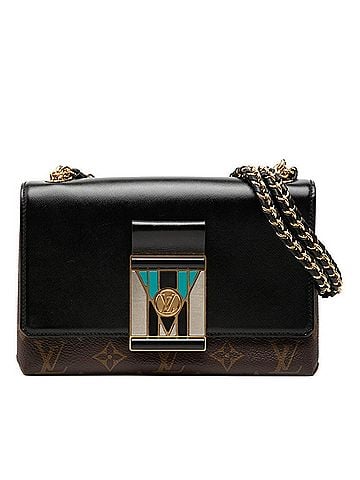 Louis Vuitton Louis Vuitton Monogram Pochette LV Thelma Chain Handbag Shoulder Bag M44916 Brown Black Leather Women's LOUIS VUITTON (view 1)