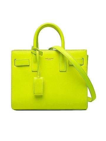 Saint Laurent Saint Laurent Sac de Jour Nano Handbag/Shoulder Bag, 2-Way, Yellow Leather, Women's. (view 1)