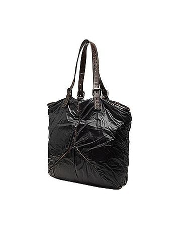 Bottega Veneta Bottega Veneta Spinnaker Tote Bag Shoulder 244898 Black Brown Nylon Leather Women's BOTTEGAVENETA (view 2)