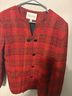 Executive Collection Plaid Red Coat Size 12 - photo 5