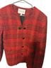 Executive Collection Plaid Red Coat Size 12 - photo 2