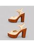Veronica Beard Tan Ivory Heels Size 7 - photo 6