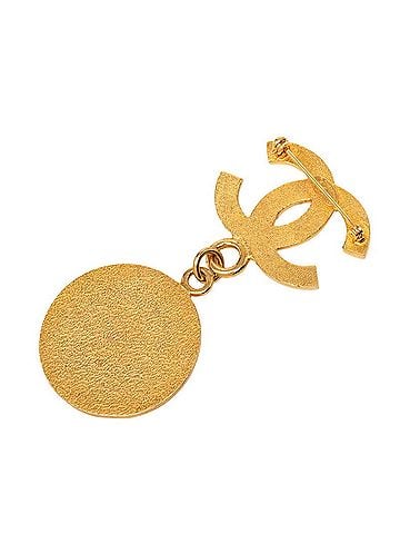 Chanel Chanel Coco Mark Vintage Brooch 96P Gold Plated GP Women's CHANEL (view 2)