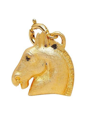 Hermès Hermes Cheval Horse Necklace Pendant Charm Gold Plated Women's HERMES (view 1)