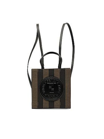 Fendi Fendi Pequin Handbag Shoulder Bag Mini Backpack 3-Way 261400 Black Beige Leather Women's FENDI (view 1)