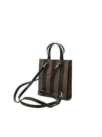Fendi Fendi Pequin Handbag Shoulder Bag Mini Backpack 3-Way 261400 Black Beige Leather Women's FENDI (view 2)