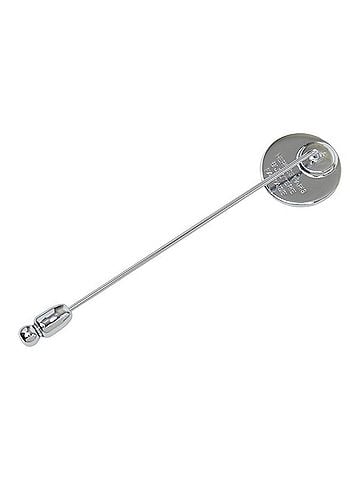 Hermès Hermes Sellier Pin Brooch, Silver Metal, Women's (view 2)