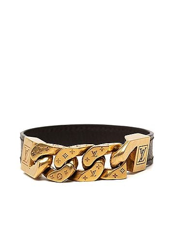 Louis Vuitton Louis Vuitton Monogram Bracelet Mono Chain M6784 Brown Gold Plated Men's LOUIS VUITTON (view 1)