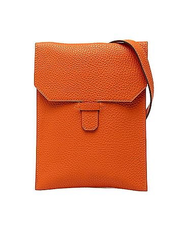 Hermès Hermes Amelie Crossbody Shoulder Bag, Orange Togo Leather, Women's (view 1)