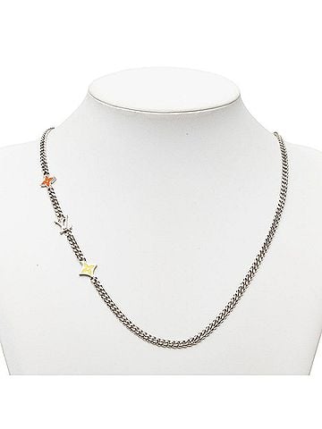 Louis Vuitton Louis Vuitton Monogram Low Chain Long Necklace M01951 Silver Metal Women's LOUIS VUITTON (view 1)