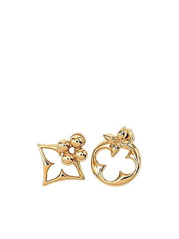 Louis Vuitton Louis Vuitton LV Flowergram Earrings M00770 Gold Plated Women's LOUIS VUITTON (view 1)