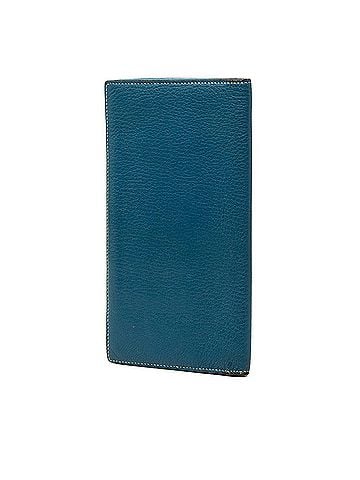 Hermès Hermes Evelyne Bi-fold Long Wallet Billfold ?Q 2013 Blue Navy Chevre Leather Women's HERMES (view 2)