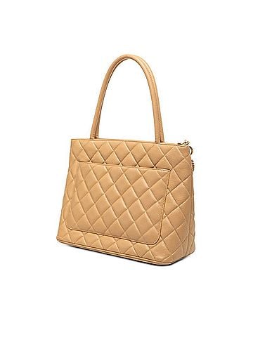 Chanel Chanel Matelassé Coco Mark Reissue Tote Bag Handbag Beige Caviar Leather Women's CHANEL (view 2)