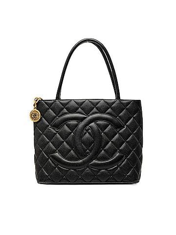 Chanel Chanel Matelassé Coco Mark Reissue Tote Bag, Handbag, Black Caviar Leather, Women's CHANEL (view 1)