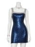 Cache 100% Polyester Blue Cocktail Dress Size 6 - photo 1
