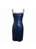 Cache 100% Polyester Blue Cocktail Dress Size 6 - photo 5