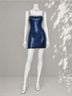 Cache 100% Polyester Blue Cocktail Dress Size 6 - photo 4