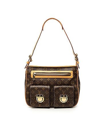 Louis Vuitton Louis Vuitton Monogram Hudson GM Shoulder Bag M40045 Brown Leather Women's LOUIS VUITTON (view 1)