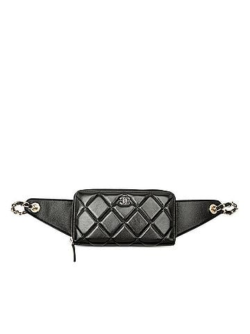 Chanel Chanel Coco Mark Matelassé 31 RUE CAMBON Le Cambon Chain Wallet Body Bag Black Lambskin Women's CHANEL (view 1)