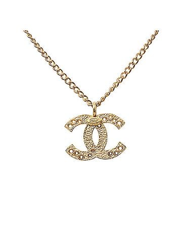 Chanel Chanel Coco Mark Chain Pendant Necklace, 01P Engraving, Gold Plated, Women's. (view 2)