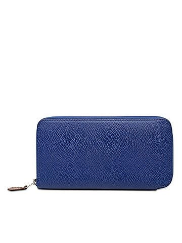 Hermès Hermes Azap Long Silk In Round Zipper Wallet U 2022 Blue Veau Epsom Women's HERMES (view 1)