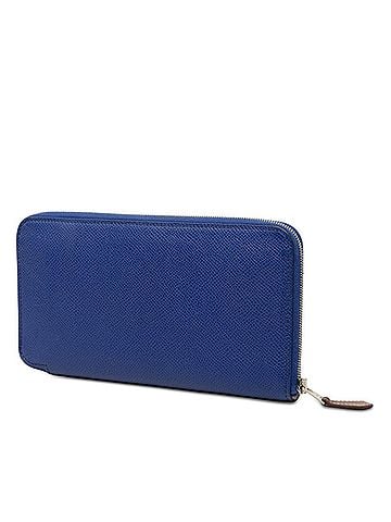 Hermès Hermes Azap Long Silk In Round Zipper Wallet U 2022 Blue Veau Epsom Women's HERMES (view 2)