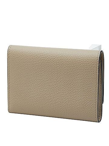 Loewe Loewe Anagram Tri-fold Wallet, Beige Leather, Women's (view 2)