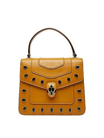 Bvlgari Bvlgari Bulgari Serpenti Forever handbag, brown leather, women's. (view 1)